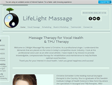 Tablet Screenshot of lifelightmassage.com